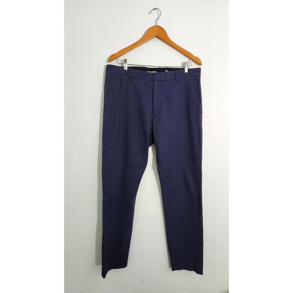 Vince Men's Navy Cotton Dress Pants Size 34